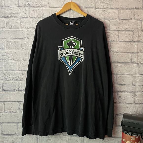 Vintage Seattle Sounders FC Soccer Faded Long Sleeve T-shirt - Picture 1 of 3